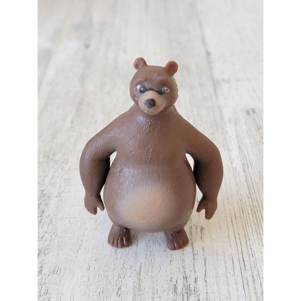 JB glasses‎ brown bear forest animal toy figure